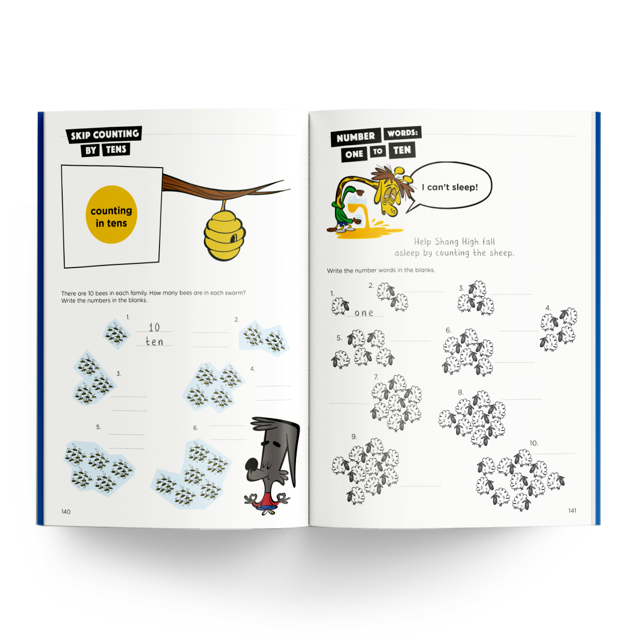 Grade 1 Math Workbook - Counting in Tens