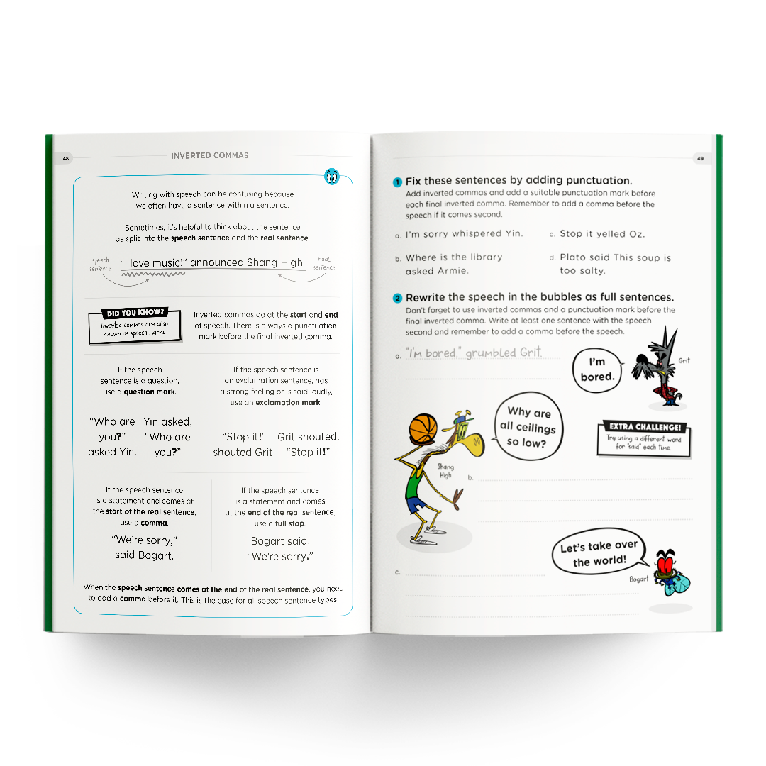 Inverted commas & punctuation practice