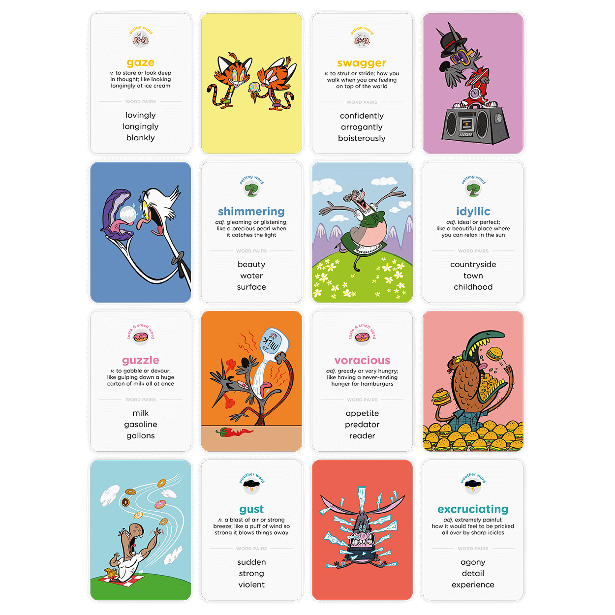 Illustrated word cards
