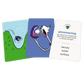 Shimmering word card & illustrations
