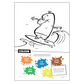 Sight Words coloring activity - Surfing character