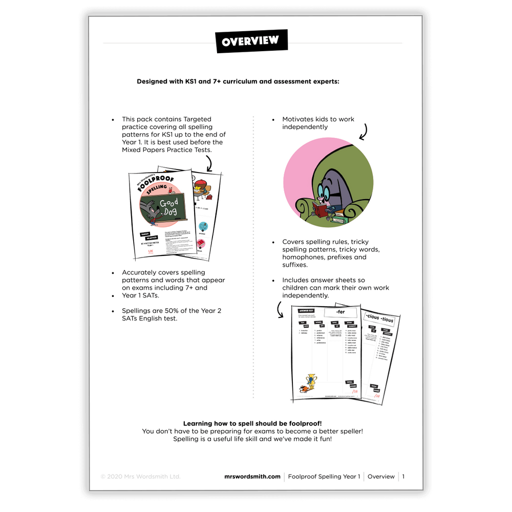 Year 1 Spelling Practice Overview