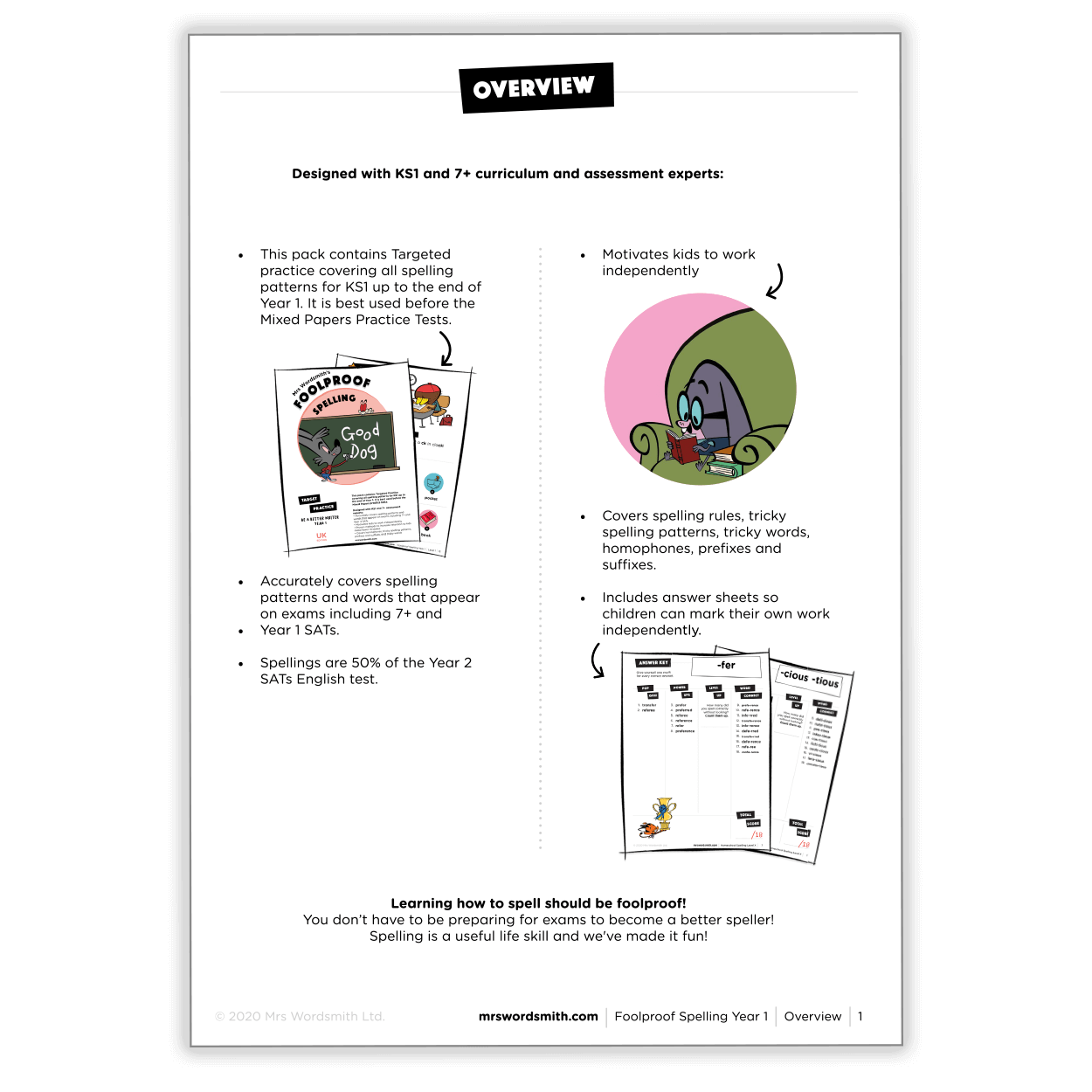 Year 1 Spelling Practice Overview