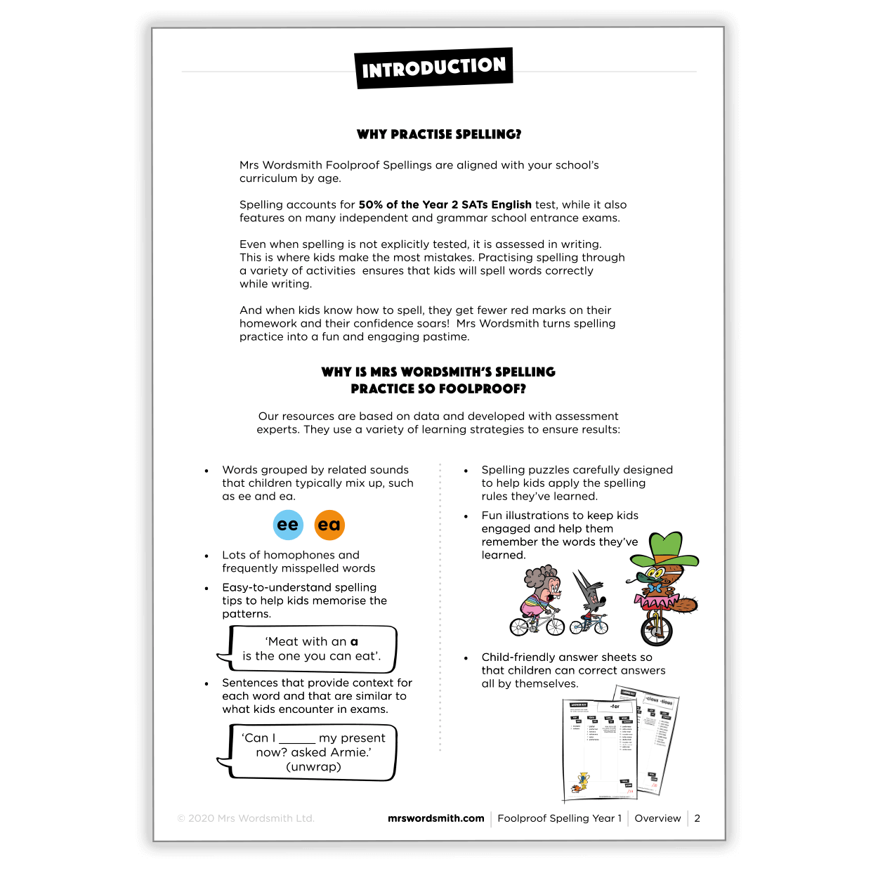 Year 1 Spelling Practice Introduction - Mrs Wordsmith Carousel 3