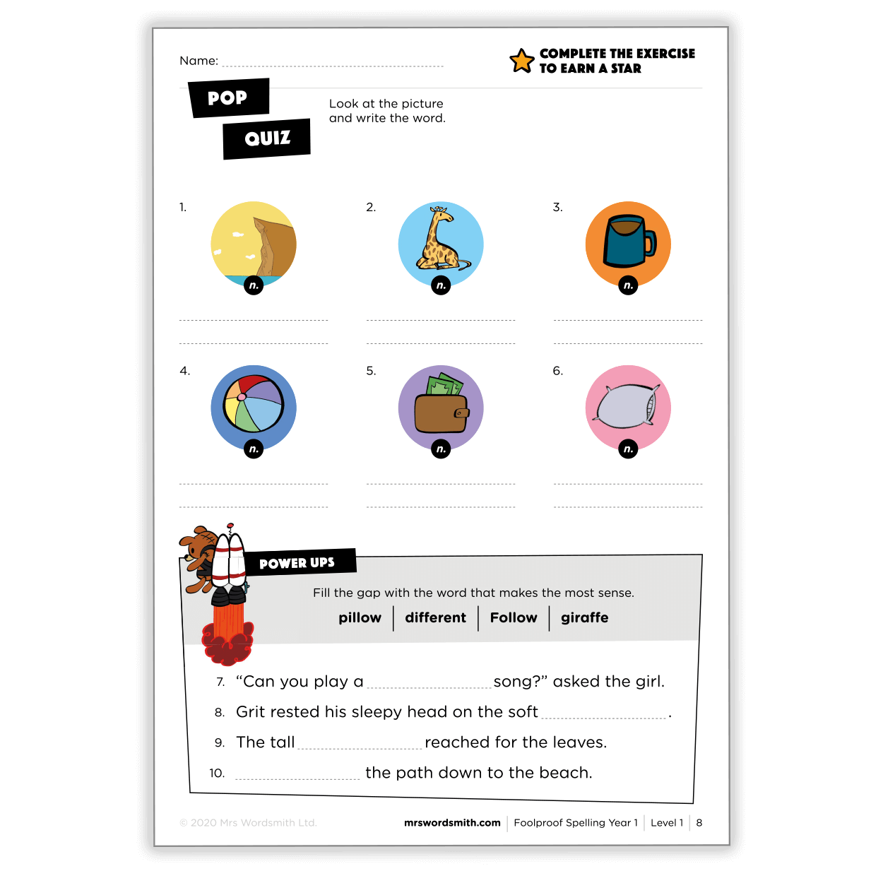 Spelling Y1 Quiz - Carousel 6