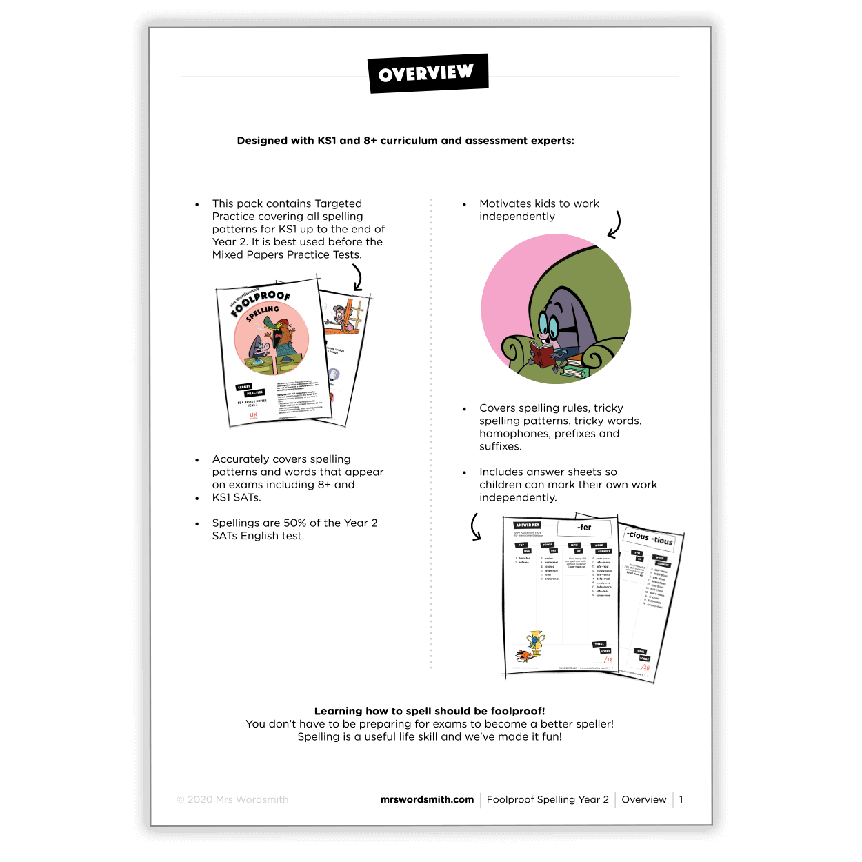 Footproof Spelling Y2 Target Practice Carousel - Overview