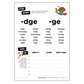 '-dge and -ge words activity