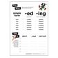 Simple form, -ed, and -ing words