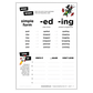 Simple form, -ed, -ing word examples
