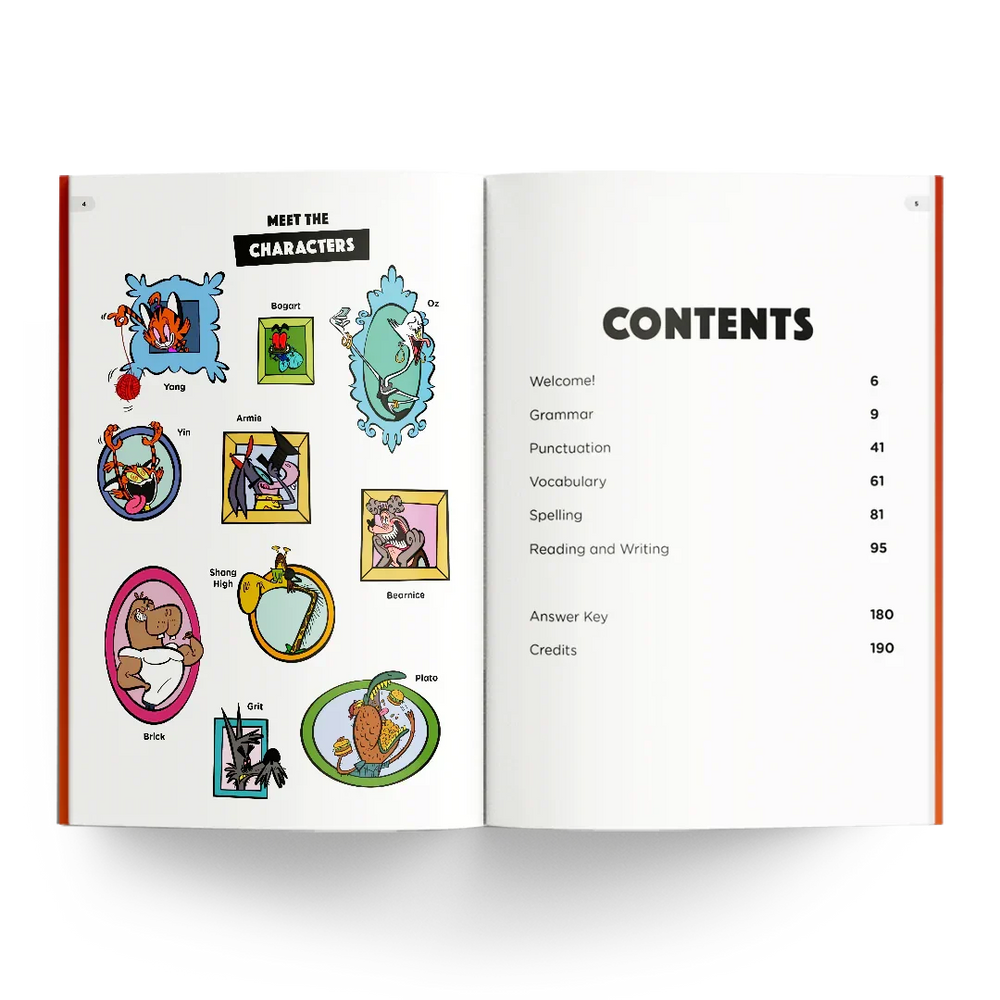 Year 6 Monumental Workbook - Character & Contents Pages