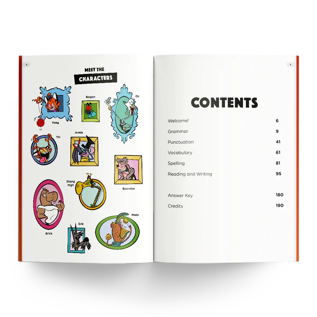 Year 6 Monumental Workbook - Character & Contents Pages