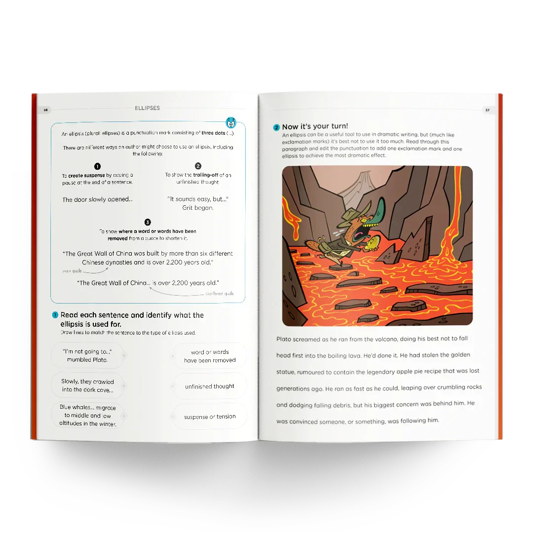 Year 6 Monumental Workbook page with text and illustrations