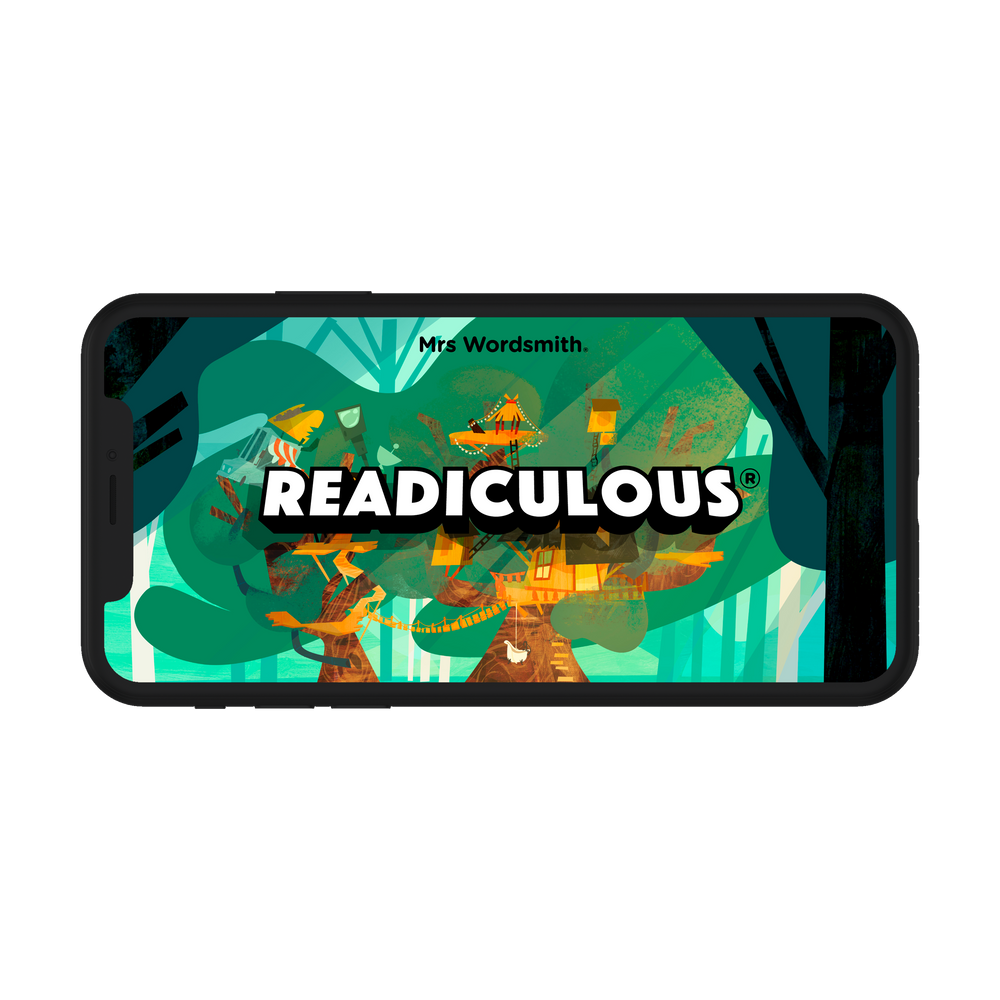 Readiculous game on phone screen
