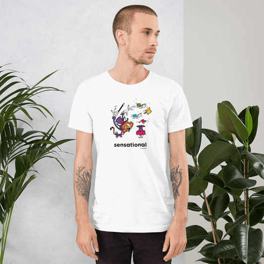 Sensational adult t-shirt with cartoon design