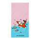 Beach towel with cartoon otter taking a selfie