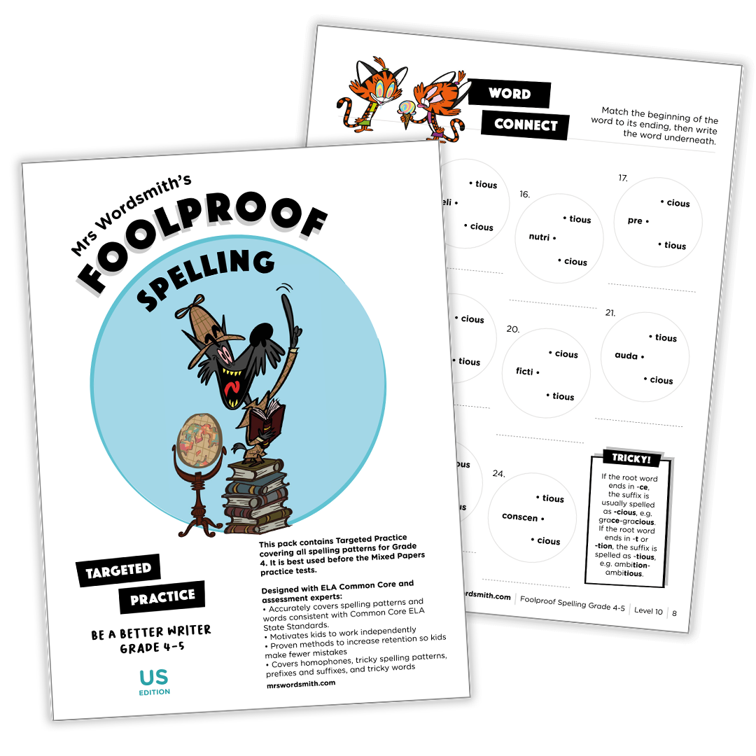 Mrs Wordsmith's Foolproof Spelling Grade 4-5 Targeted Practice