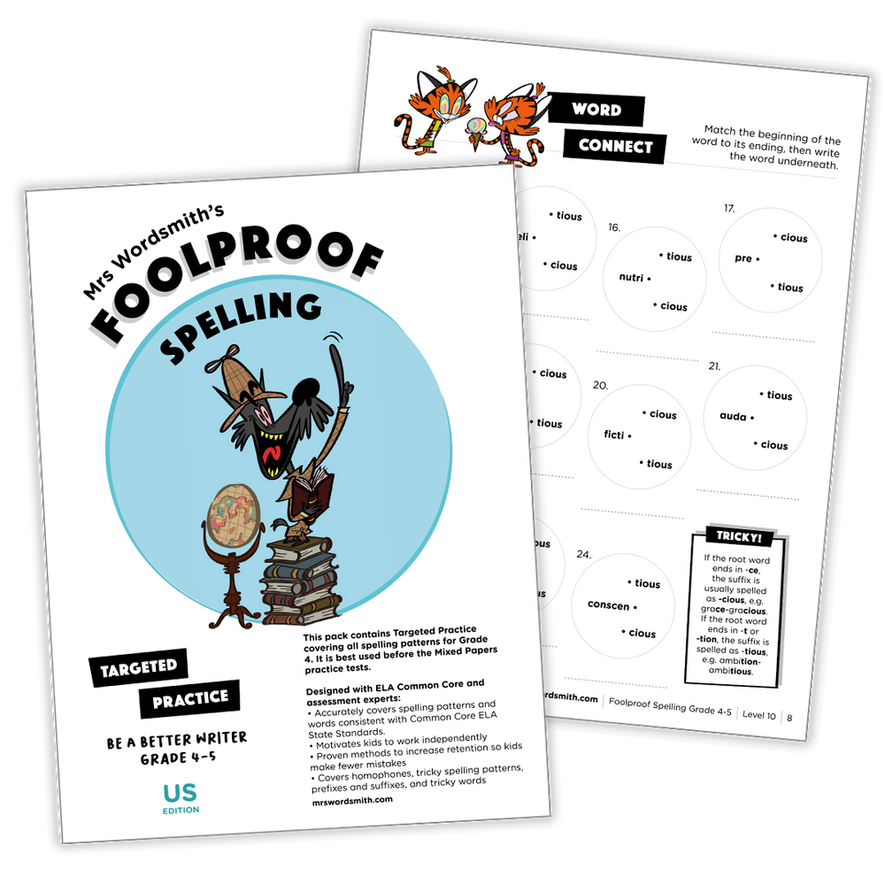 Mrs Wordsmith's Foolproof Spelling Grade 4-5 Targeted Practice