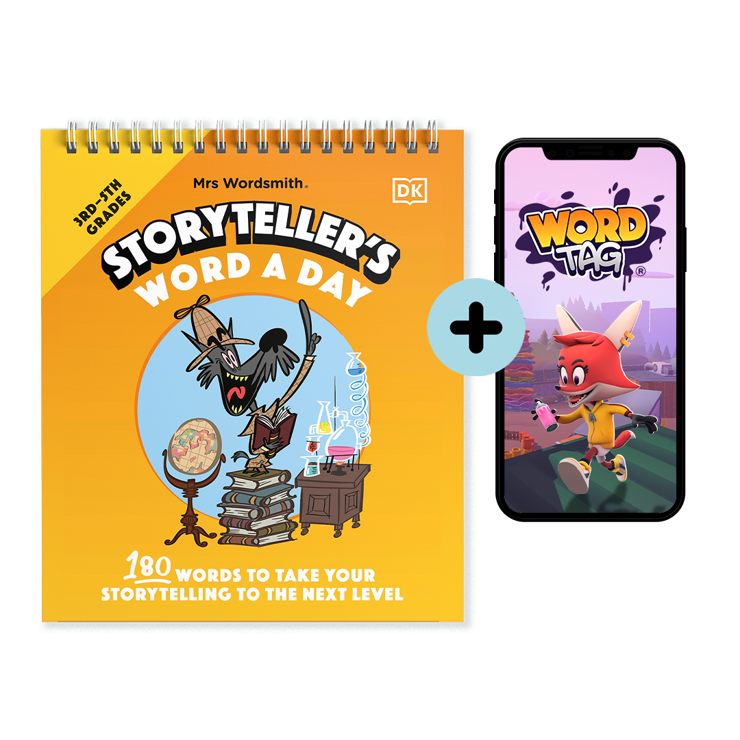 Storyteller's Word A Day book & Word Tag app for kids