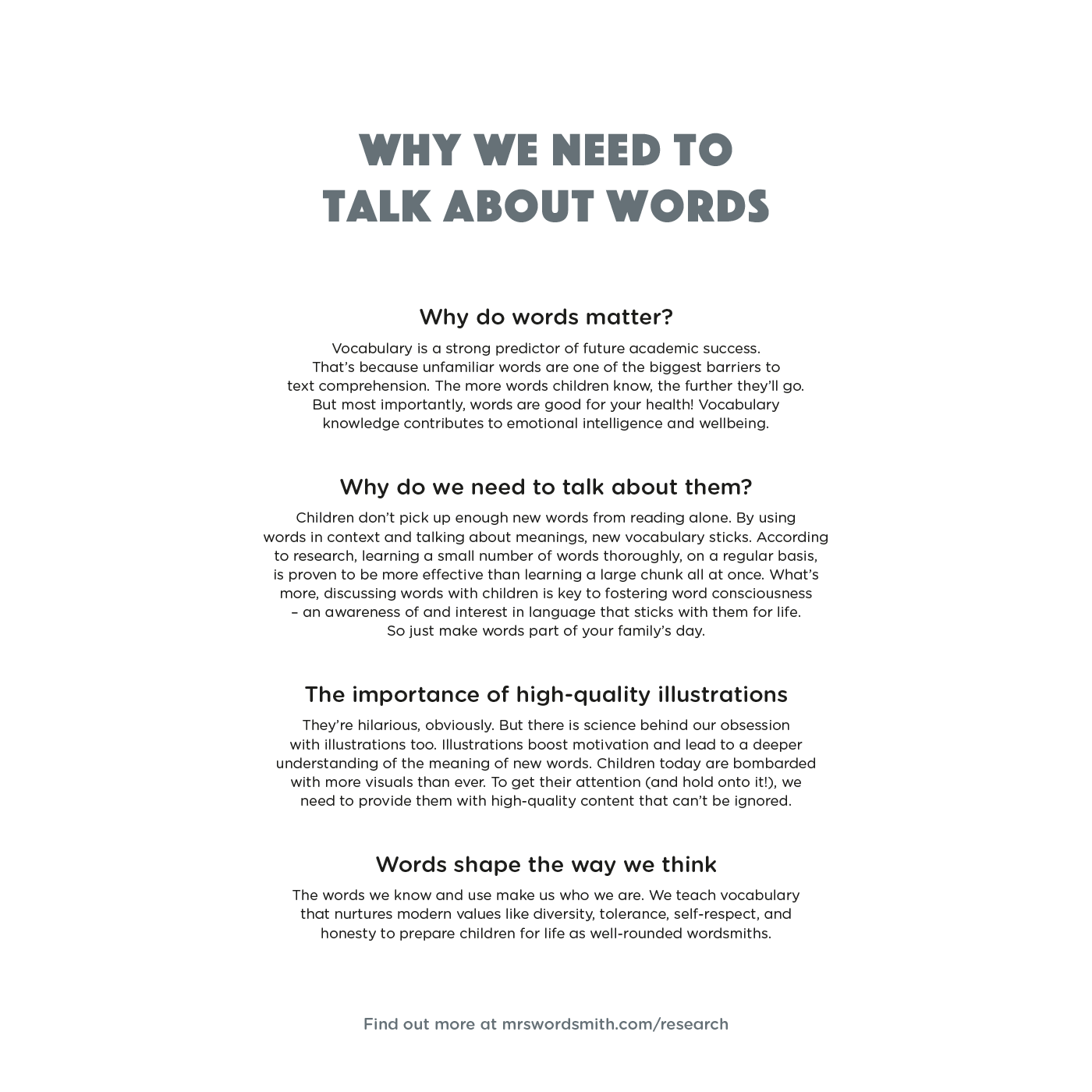 Why we need to talk about words