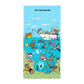 Under the Sea beach towel featuring cartoon ocean scene.