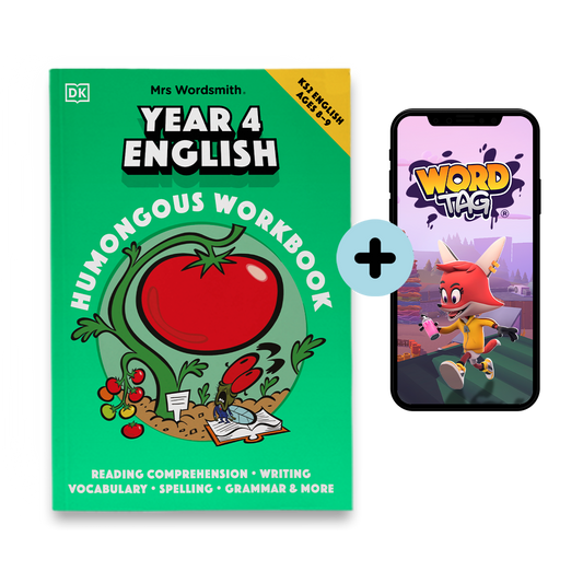 Year 4 English Humongous Workbook & Word Tag App