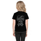 Kids' white back crew neck t-shirt with Otherworldly Knowledge design.
