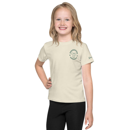 White kids crew neck t-shirt front