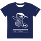 Blue t-shirt with cartoon platypus graphic design