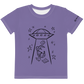 Purple t-shirt with alien abduction design