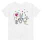Organic cotton kids white t-shirt with heart graphic