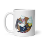 White glossy mug