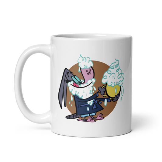 White glossy mug testing