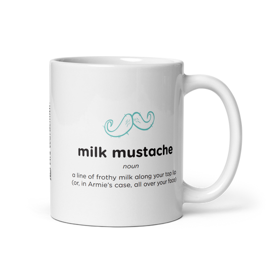 White glossy mug