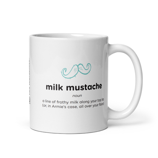 White glossy mug testing